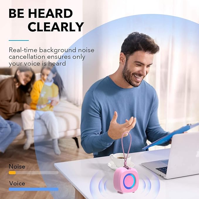 Portable Bluetooth Speakers, RGB Lights TWS Speakers，Wireless IPX5 Waterproof Mini Speaker with Loud Stereo Sound,15 Hours Playtime, Rechargeable Battery.