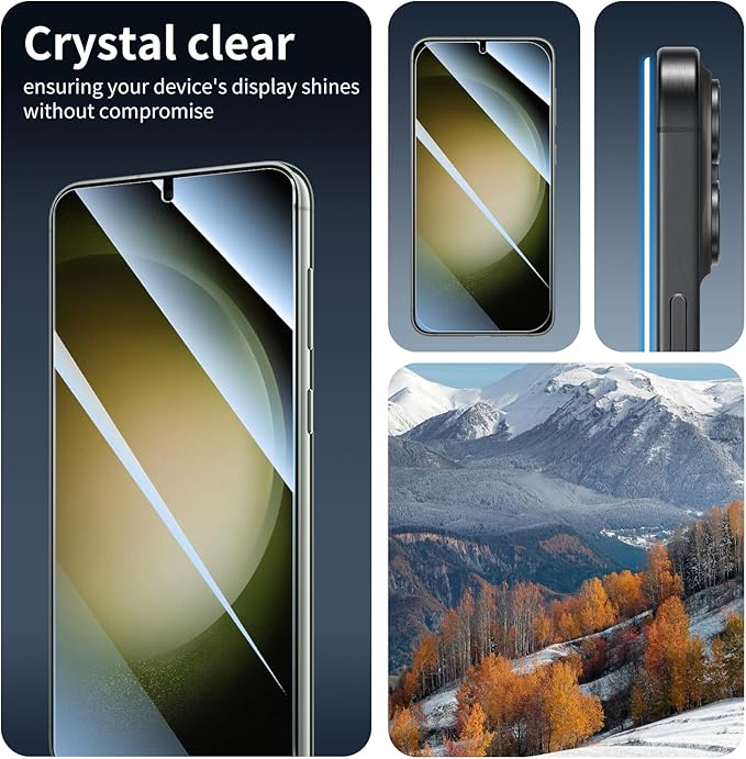 3*Screen Protector for Samsung Galaxy S22+/S22 Plus/S23+/S23 Plus with a Installation Alignment Aid, HD Tempered Glass Film, Impact-Protection [9H Hardness][Anti-Shatter][Anti-Scratch]