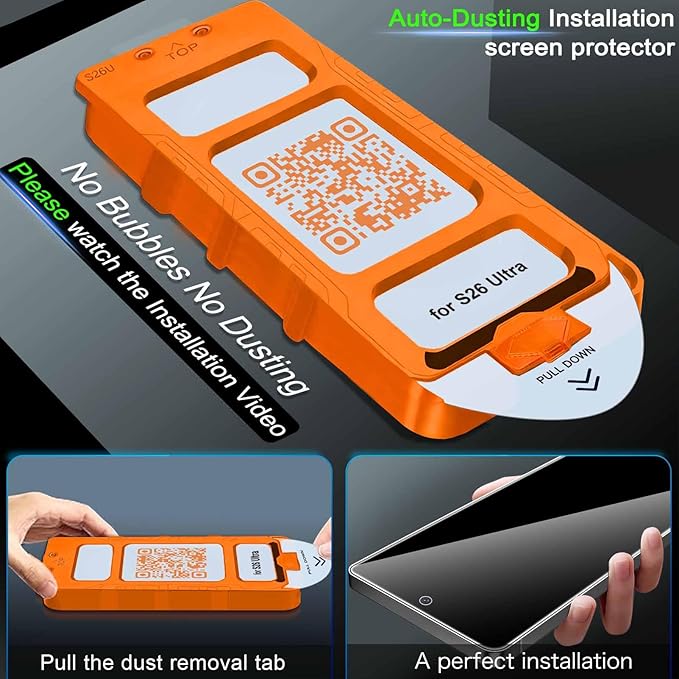IMBZBK [Auto-Dust Removal] Privacy Screen Protector for Samsung Galaxy S26 Ultra [6.9 INCH] Anti Spy Private Accessories, Case Friendly, 3 Military Grade Tempered Glass 3 Camera Lens Protector