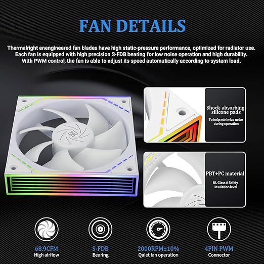 Thermalright Frozen Infinity 240 White CPU Aio Cooler,TL-M12W*2 PWM Fans,Computer CPU Water Cooler,ARGB Infinity Mirror,240 CPU Liquid Cooling:LGA1851/1700/1150/1151/1200/2011,PC Water Cooling