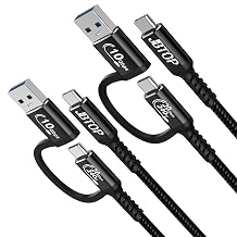Long USB a to c Cable 20Gbps[10ft 2Pack],2-in-1 USB 3.1 CarPlay Cable - Image 1
