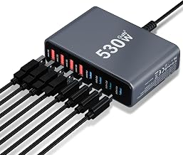 USB C Charger 530W USB C Charger Block,GaN IV 8-Port Charging Station Hub - Image 1