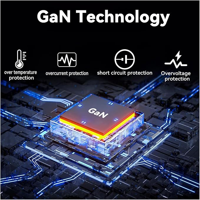 65W Retractable USB C Charger,3 in 1 Fast Charging Block with Foldable Plug,GaN Fast Charging Travel Charger for MacBook,iPad,iPhone 17/16/15,Galaxy