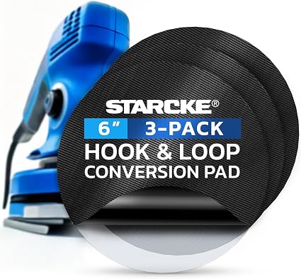 STARCKE 6 Inch PSA to Hook & Loop Conversion Pads 3-Pack No Hole