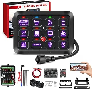 Nilight 12 Gang Switch Panel Relay System w/APP Control Automatic Dimmable - Image 1