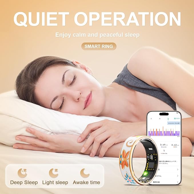 Smart Ring Men & Women Ring Sleep Tracker(White, 11)