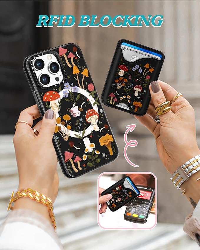 Toycamp for iPhone 13 Pro Case - Compatible with Magsafe Credit Card Holder Wallet Magnetic Cute Women Teen Girls Kawaii Girly Unique Design Phone Cover for iPhone 13 Pro