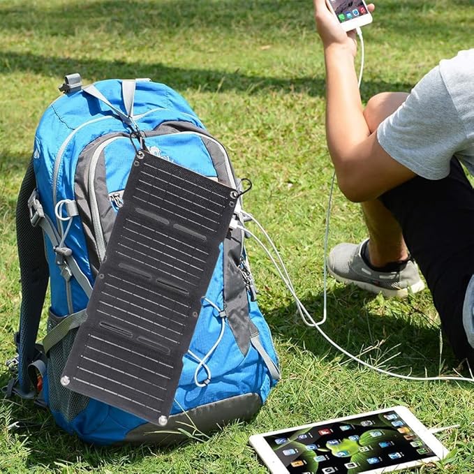 40W Foldable Solar Panel Charger, Portable Power Emergency Renewable Energy Charger Photovoltaic Efficiency IP67 Waterproof with 5V USB for Outdoor Phones Pads Camping Banks Hiking Backpacking