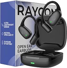 Raycon Essential Open Ear Earbuds – Open Ear Headphones, Earbuds Wireless Bluetooth, Sweat & Water-Resistant Earphones, Running Headphones with Ultra-Lightweight Design, 36 Hours Battery Life (Black) - Image 1