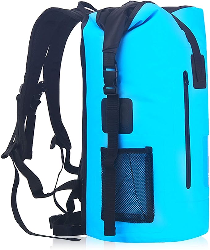 Malo?™o DryPack 30L Waterproof Backpack, Roll-Top Dry Bag Backpack with Padded Straps, Floating Design for Beach, Kayaking, Fishing, Boating, Travel, and Water Sports, Blue