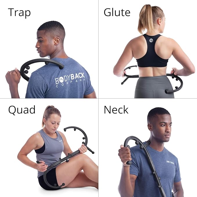Body Back Buddy Elite – USA Made – Trigger Point Massage Tool (Black)