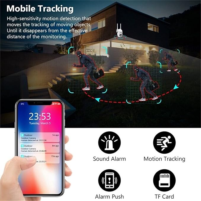 Security Cameras,2.4GHz & 5G WiFi Cameras Home Security,1080P Dome Surveillance Cameras 360° View,Waterproof Security Camera with Motion Detection,2-Way Audio (1PC) 178x102x69mm/7x4x2.7inch
