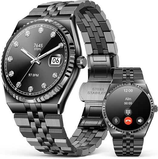 Luxury Smart Watch for Men, Bluetooth Calls, Activity Tracker, Android iOS
