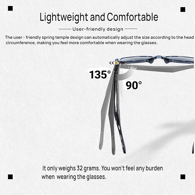 Smart Bluetooth Glasses, Sunglasses with UV and Blue Light Protection, AI Real-time Translation with 140 Languages, Touch Control, Music & Call for Athletic/Outdoor, Unisex (Yellow)