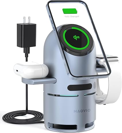 3 in 1 Mag-Safe Charging Station with Bluetooth Speaker