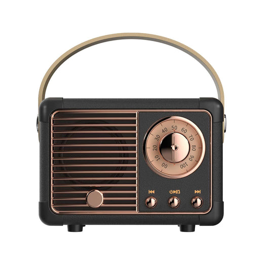 Dosmix Retro Bluetooth Speaker, Small Vintage Decor, Birthday Gifts Black