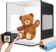 Pro 24"x24" Photo Studio Light Box 3-Side Light Panel/3-Temp/Dimmable 10%-100%/CRI95+ with 5 PVC Backdrops Portable Softbox for Jewelry, 336 True-Color LEDs Product Photography - Image 1