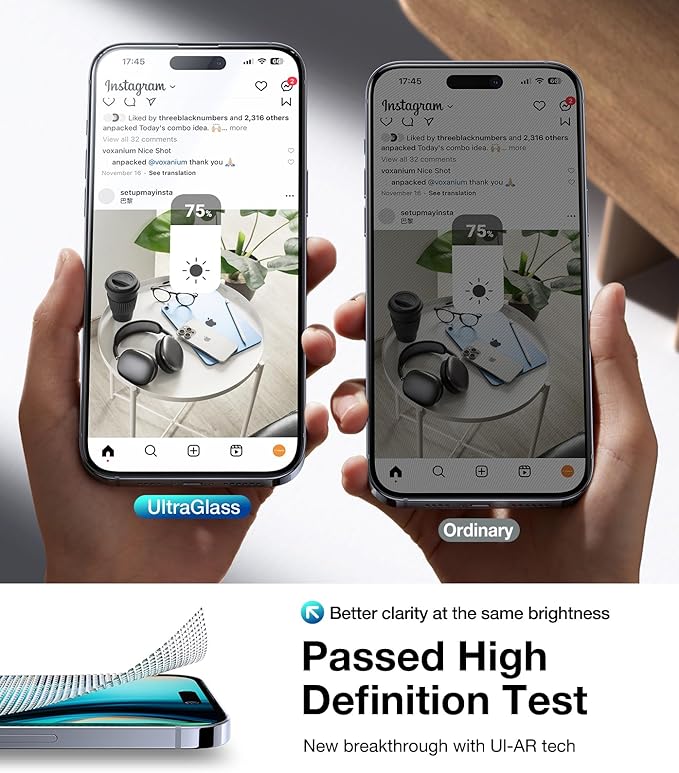 UltraGlass Ultra 9H+ Glass for iPhone 14 Pro Max Privacy Screen Protector [No.1 Military Grade Shatterproof & 100% Anti Spy] Glass Privacy Screen iPhone 14 Pro Max Tempered [Longest Durable], 2 Packs