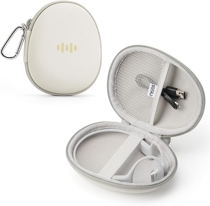 Headphone Case for SHOKZ OpenRun Pro 2/OpenRun/OpenMove Bone Conduction Headphones, Portable Hard Travel Carrying Case Bag for PSIER/SUNGDOGIN/CXK Open-Ear Bluetooth Wireless Sport Headphones