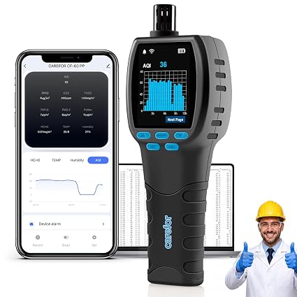 CF-60PP SMART Professional Air Quality Monitor Detector with CSV Report