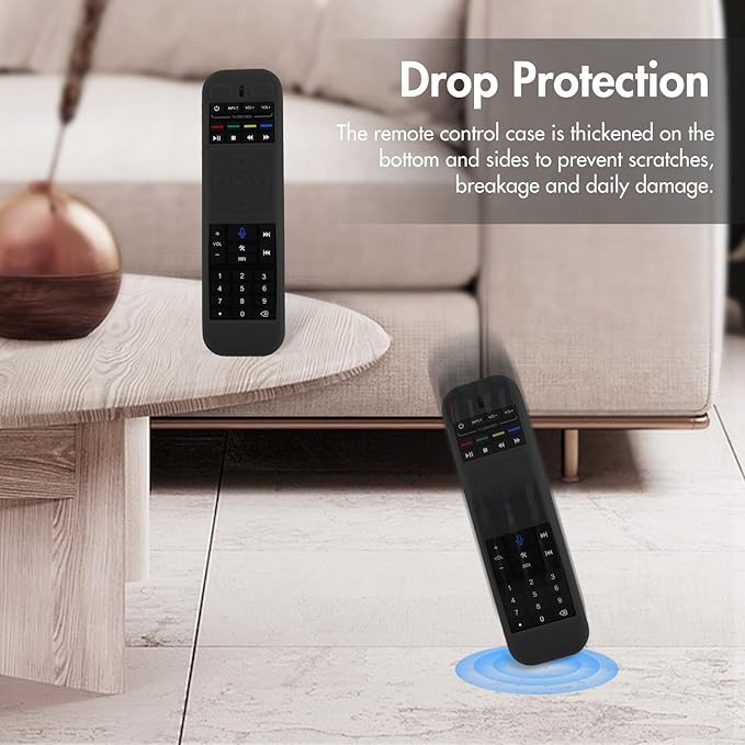 LEFXMOPHY Cover for SuperBOX S5 PRO, S4 PRO, S5 Max 2024, S 5 MAX, S6 MAX 2025, S 6-Ultra, S6 Ultra, S 6-MAX Voice Remote Case Silicone Protector - Black