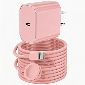 USB C Apple Watch Charger,[MFi Certified] iPhone Fast Magnetic iWatch Charger 6ft USB C Charging Cable Cord and Type C Wall Charger Block for Apple Watch Series 12/11/10/9/Ultra/8/7/SE/SE2/6/5/4/3/2
