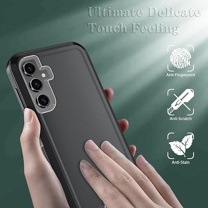 ONOLA Compatible with Samsung Galaxy S26 Case with HD Screen Protector, Heavy Duty Shockproof & Dropproof 3-Layer Cover Phone Case for Galaxy S26 6.3''，BlackGrey