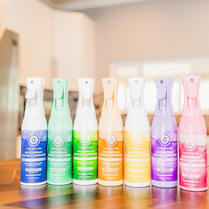 Multi-Surface Cleaner & Degreaser - Home and Kitchen degreaser, Spray for Glass, Countertops, Appliances, and Floors; Eco-Friendly & Non- Toxic Cleaner & Degreaser (Spearmint)