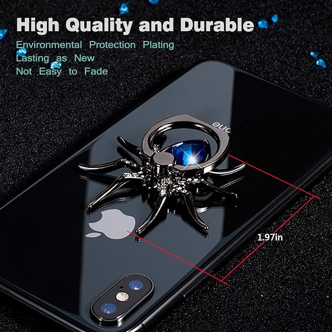 Allengel Phone Ring Holder Grip, Animal 360 Rotation Diamond Metal Finger Ring Grip Kickstand for All Smartphone, Tablets and Case - Royal Blue