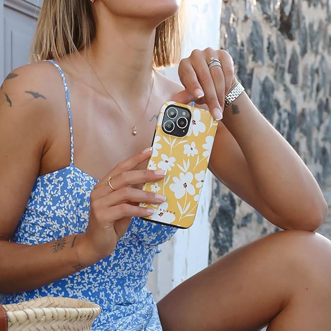 BURGA Phone Case for iPhone 15 - Cute, Trendy, Aesthetic, Pattern Phone Cover, Hard Shell Protection - fits Apple iPhone 15 Case for Women and Men