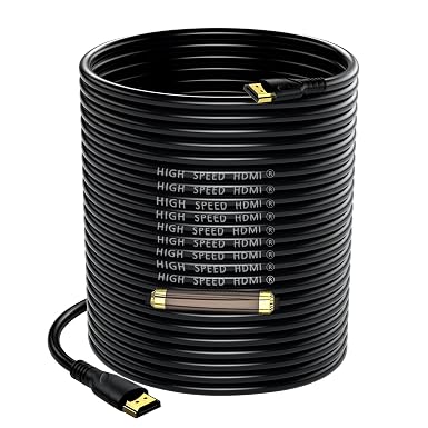 4K HDMI Cable 100ft Ultra High Speed HDMI 2.0 Cord 4K@60Hz 18gbps, Gold Plated Connector,Ethernet Audio Video Return,Compatible for 1080p 3D HDTV PC Xbox Arc Laptop PS3/4/5/9 etc