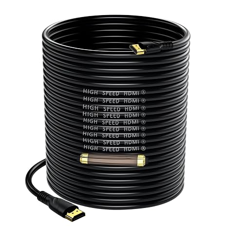 4K HDMI Cable 100ft Ultra High Speed HDMI 2.0 Cord 4K@60Hz 18gbps, Gold Plated Connector,Ethernet Audio Video Return,Compatible for 1080p 3D HDTV PC Xbox Arc Laptop PS3/4/5/9 etc