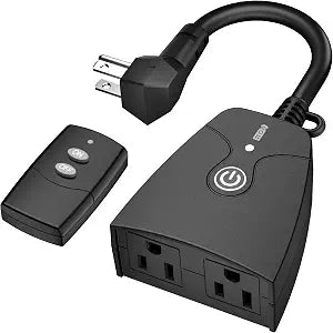 HBN Remote Control Outlets Outdoor Waterproof Indoor Wireless Light Switch