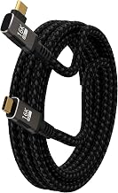 right angle USB C long Cable 10FT Compatible With Thunderbolt 5/4,Type C 240W Fast Charging,USBC 16K@60Hz/8K@120Hz HD Video Output for Display,90 degree USB 5/4 Cable 80Gbps Data Transfer for SSD/Dock - Image 1