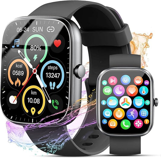 Smart Watch for Men Women, 1.91"Smartwatch with Answer/Make Call, Fitness Tracker with 100+ Sport Modes, Watches IP68 Waterproof/Heart Rate/Sleep Monitor/Pedometer, Activity Tracker for Android iOS