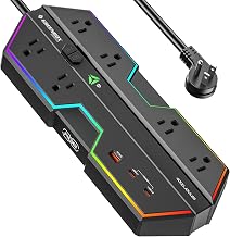 4000J Gaming Surge Protector Power Strip with USB Ports - Image 1