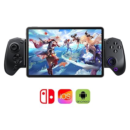 abxylute S8 Bluetooth Mobile Gaming Controller for Switch 1&2, iPhone15/16/17/18 Pro Max/iPhone Duo, iPad Android Phones Tablets, Portable Wireless Gamepad with Hall Joystick, Hall Trigger, Customizable Buttons＆Key Mapping