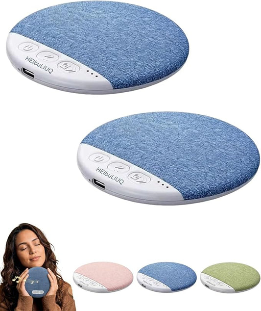 Bone Conduction Pillow Speaker, Bluetooth Under Headrest Sound Box with Timer, Ultra Thin Private Audio Machine for Sleeping, Wireless Bedside Music Aid, Portable Night Rest Gadget(2pcs#A)