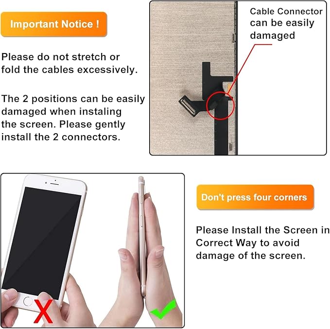LL TRADER Screen Replacement for iPhone 15 Plus 6.7" LCD Retina FHD Display COF Touch Screen Digitizer with Repair Tool Kits, Waterproof Tape, Screen Protector (Truetone programable)