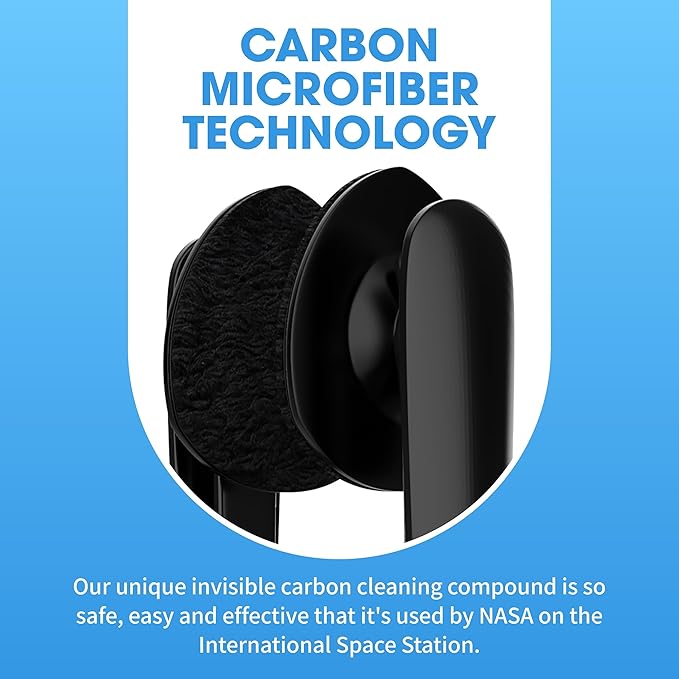 CarbonKlean Peeps Glasses Cleaner - for Eyeglasses, Reading Glasses, and More - Lens Cleaner with Carbon Microfiber Tech - Soft Touch Red - 3 Count