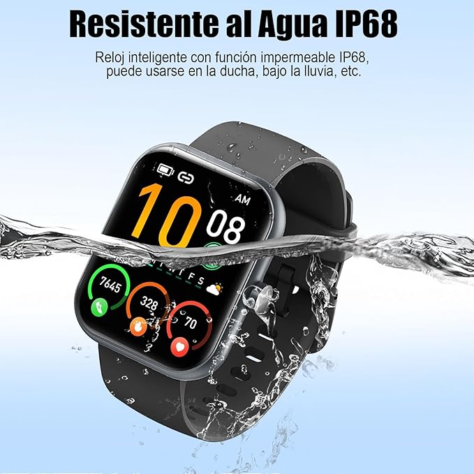 Smart Watch for Men Women (Answer/Make Call), 1.96" HD Fitness Tracker Running Watch, IP68 Waterproof,Pedometer, Sleep/Step/Activity/Heart Rate Monitor,110+ Sport Mode Smartwatch for iOS Android Phone