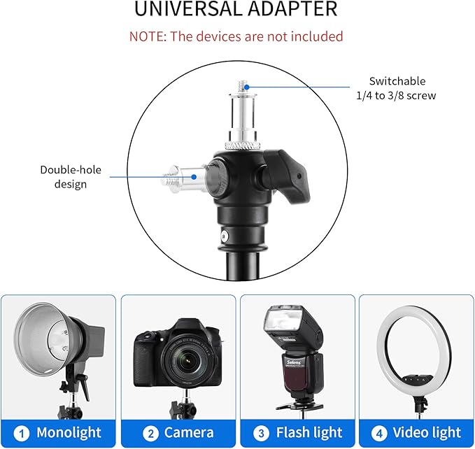 Selens Camera Wall Mount Ring Light Boom Arm, Overhead Light Mounting 39 inch for Photo Studio Video Ring Light, Strobe Light, Flash, Softbox, Reflector, 2 Pack