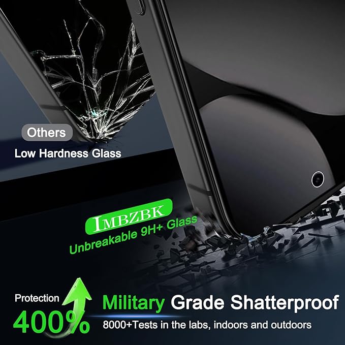 IMBZBK [Auto-Dust Removal] 3 Pack Screen Protector for Google Pixel 10 Pro XL [Phone Case Friendly], 3 Tempered Glass Camera Lens Protector Accessories, Military Grade Shatterproof