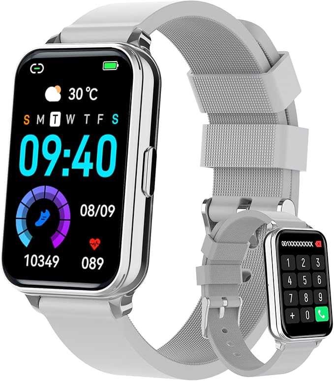 Smart Watch Fitness Tracker Make/Answer Calls for Women Men with Heart Rate Blood Oxygen Sleep Monitor Sports Modes Step Calorie Counter IP68 Waterproof for Android Phones and iPhone