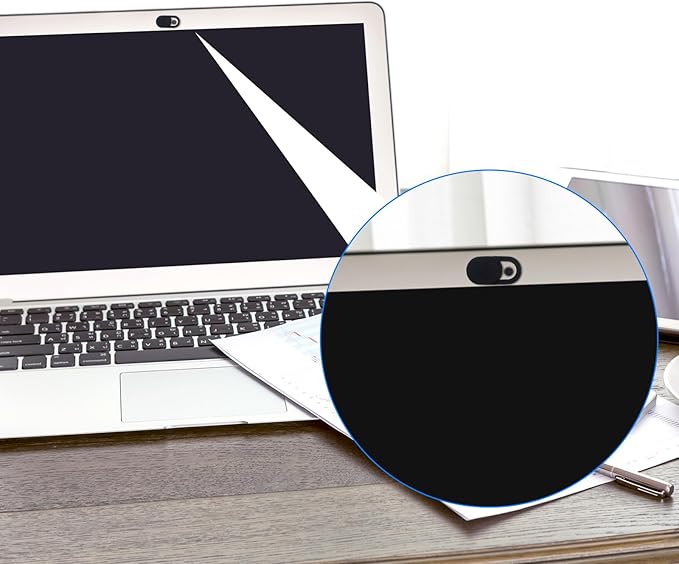 50 Pcs Webcam Cover, Black Practical Laptop Camera Cover Small Portable Phone Camera Covers for Compute Cell Phone PC Accessories to Protect Your Privacy and Security(Black, White)