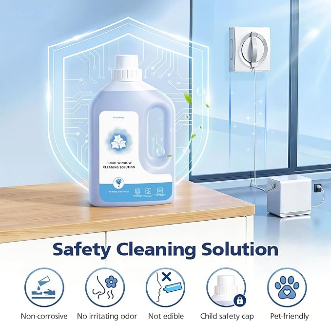 Window Cleaning Solution Compatible with ECOVACS Winbot W2 PRO OMNI/ W2 OMNI/ W2 PRO/ W1 PRO/WINBOT MINI,1L