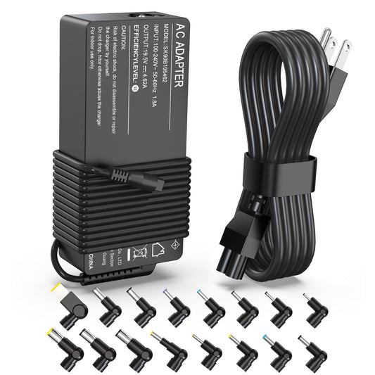 90W Universal Laptop Charger Compatible with Dell HP Lenovo Acer ASUS Fujitsu to Shiba Notebook Ultrabook Universal Power Supply with 16 Tips