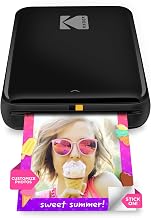 KODAK Step Instant Smartphone Photo Printer, Portable Mini Color Wireless Mobile Printer, Zink 2x3” (5.1x7.5 cm) Sticky-Back Photos, Bluetooth Compatible with iOS & Android Devices, Editing App, Black