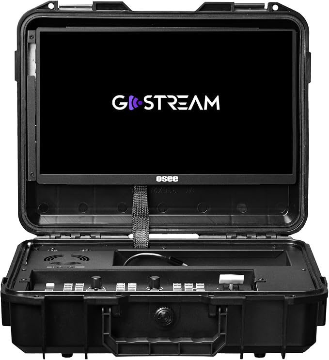 Osee GoStream Deck All in One Pro Live Streaming Multi Camera Video Mixer Switcher Recorder Player Kit 4 HDMI in USB-C I/O with 14 Inch Monitor Built-in DC-to-Type C Cable
