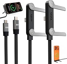 2 Pack 240W USB-C to C & USB C to Lightning Cable, 2-in-1 Invisible Holder Charger Cable Flat Phone Charger with Stand, 90°Sideways Phone Charger for iPhone 17/16/15/14, Samsung Galaxy, iPad, Gaming - Image 1